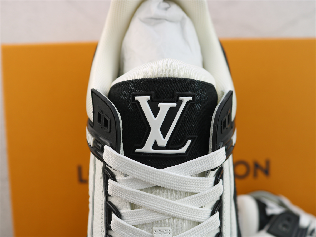 LV Trainer Sneaker Black White